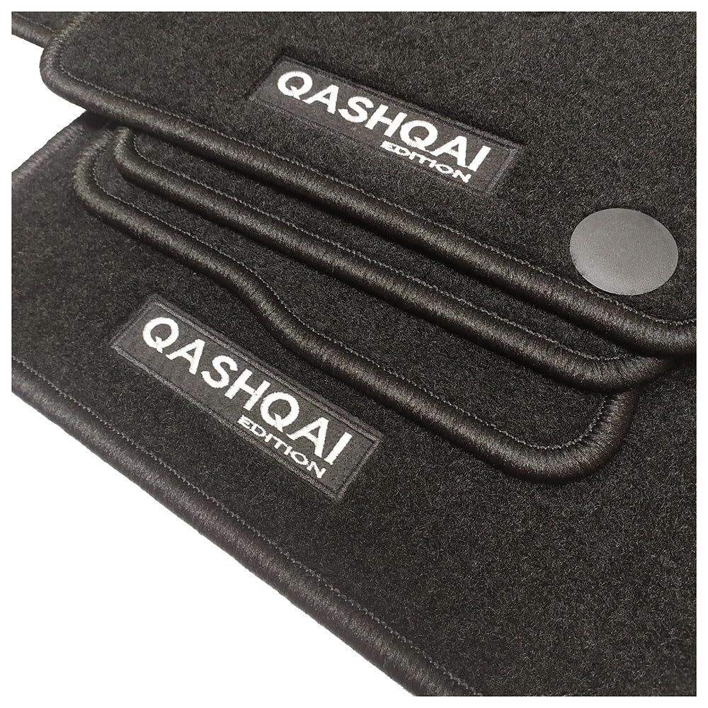 Car Lux AR07053 - Alfombras Alfombrillas en moqueta Velour con Logo a Medida para Qashqai III Desde 2021