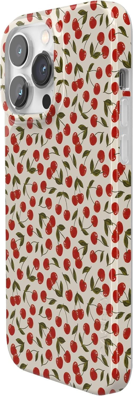 Casely iPhone 14 Pro Max Case | Cherry on Top | Red Cherries | Compatible with MagSafe | Classic Ultra Thin Design