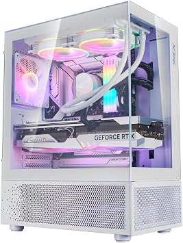XPG InvaderX Mini 5 Adet Dahili ARGB Fan USB 3.2 Beyaz ATX Mid-Tower Gaming (Oyuncu) Kasa (INVADERXMINIMT-WHCWW)