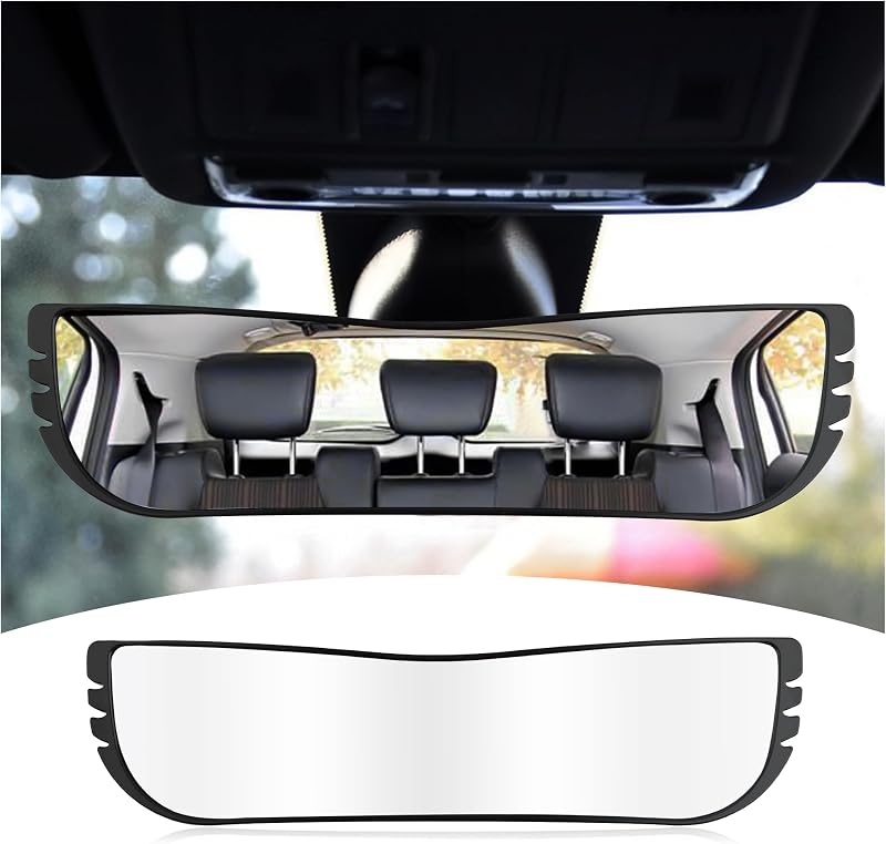 Espelho retrovisor interno convexo CXCCOI com visão ampla e design de asas – 1 unidade