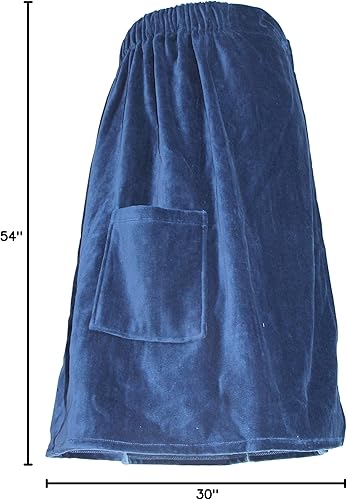 Miniatura 2 de OBA HOME Toalla de terciopelo de algodón para mujer (azul marino)