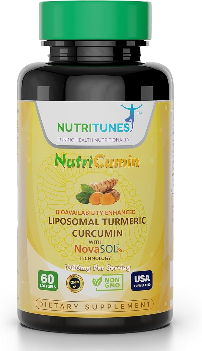 Nutritunes NutriCumin 1000mg Liposomal Turmeric Curcumin