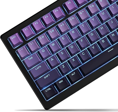 Miniatura 7 de SDYZ x XVX Teclas Doubleshot PBT 60 75 100 Por Ciento - Teclas Translúcidas, para Teclados Mecánicos, Juego Completo de 131 Teclas, Perfil OEM