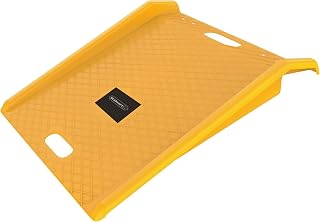 Stalwart Heavy Duty Curb Ramp - 1000lb Capacity Portable Driveway Threshold Ramp for Dollies, Hand Trucks, Bikes, Yellow