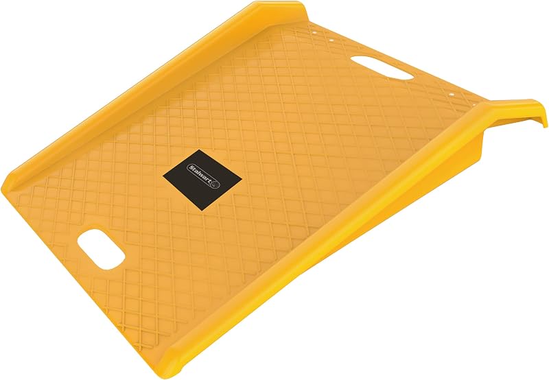Heavy Duty Curb Ramp, Yellow | Portable Ramp with 1000lb Weight Capacity for Furniture Dollies, Hand Trucks, or Moving Carts