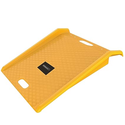 Curb Ramp, Heavy Duty Portable Poly Ramp With 1000 Lbs Weight Capacity By Stalwart (For Delivery, Hand Truck, Carts, Wheelchairs, Walkers) (Yellow)