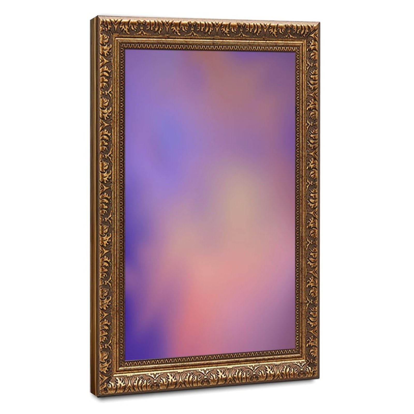 ELKPDOE Caldo tramonto gradiente astratto e minimalista poster 6 tela poster decorazione camera da letto sport paesaggio ufficio camera decorazione regalo retrò cornice oro 40,6 cm L x 61 cm W