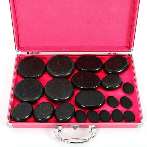 Juego de piedras calientes juego de piedras calientes de basalto con calentador para spa profesional o doméstico relajante curativo alivio del dolor