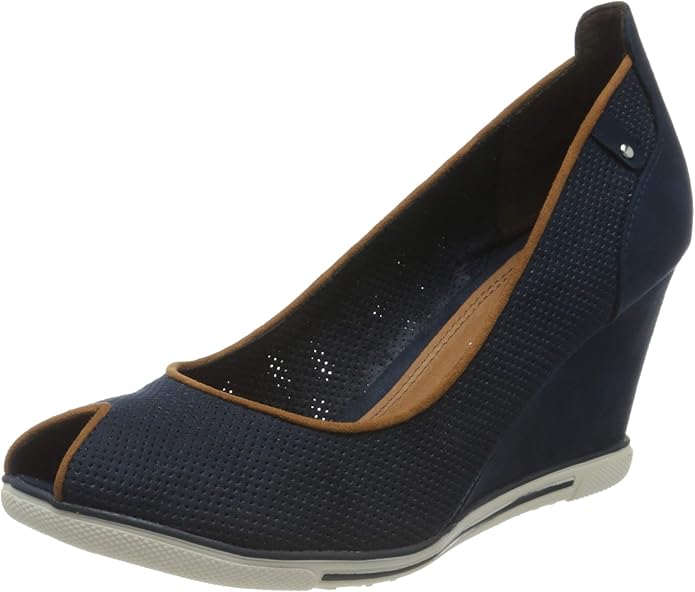 marco tozzi navy wedges