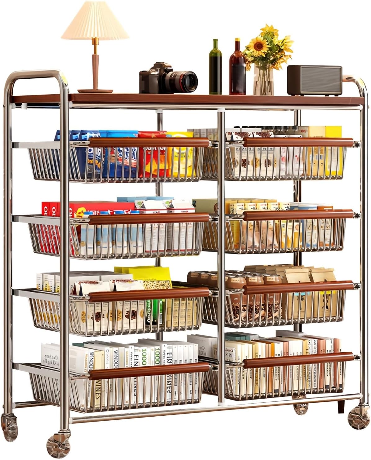 1/3】カリモク学習机＋サイドワゴン（高さ奥行可変式）＋本棚 3点