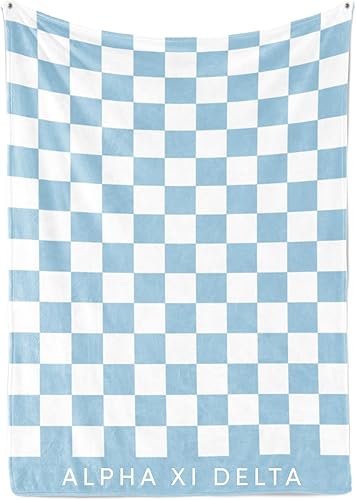 Sorority Shop Alpha Xi Delta - Manta gruesa – Elegante manta a cuadros perfecta para regalos de hermandad de mujeres grandes – Manta de regalo