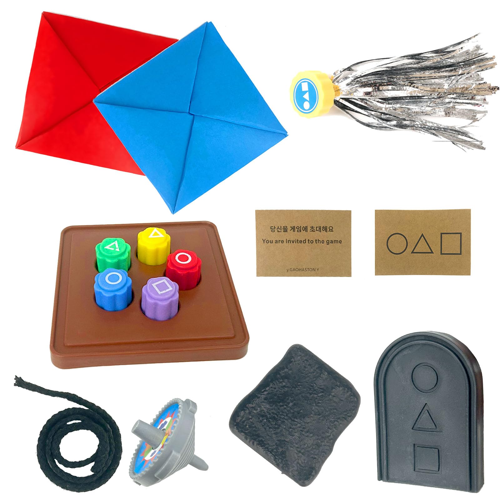 Jeu Coréen Gonggi 6 Pièces - Jeu Traditionnel En Pierres, Pour Fêtes, Famille, Voyage, Halloween