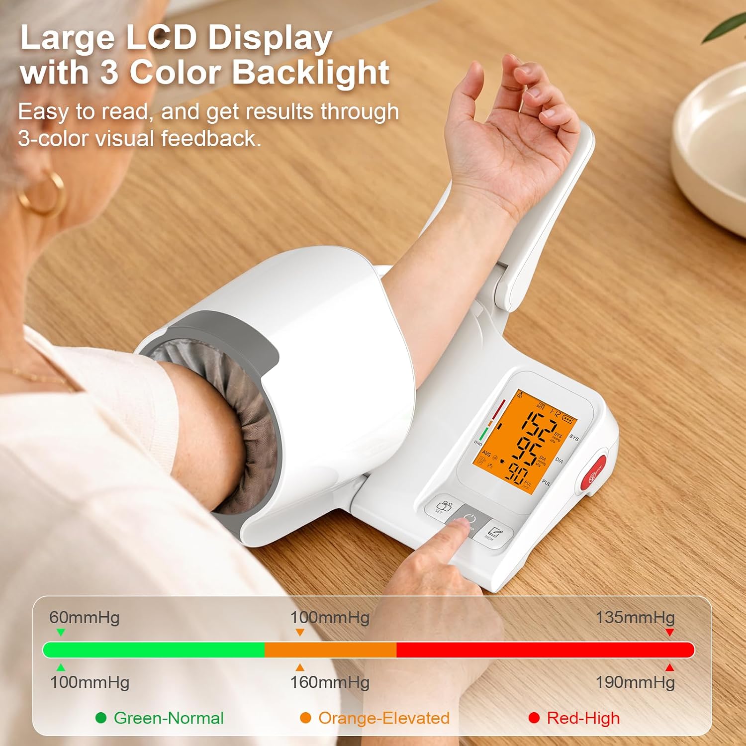 Hurra Automatic Upper Arm Blood Pressure Monitors for Home Use, 7.1"-16.5"