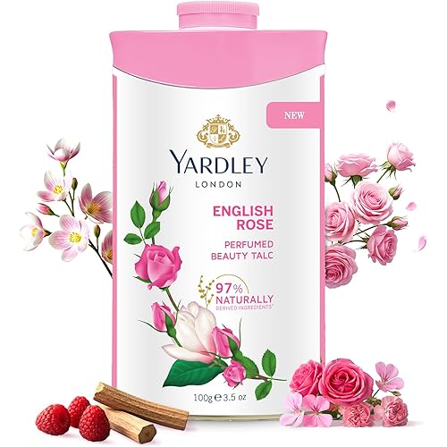 Yardley London English Rose Perfumed Deodorizing Talc Talcum Powder 100gm