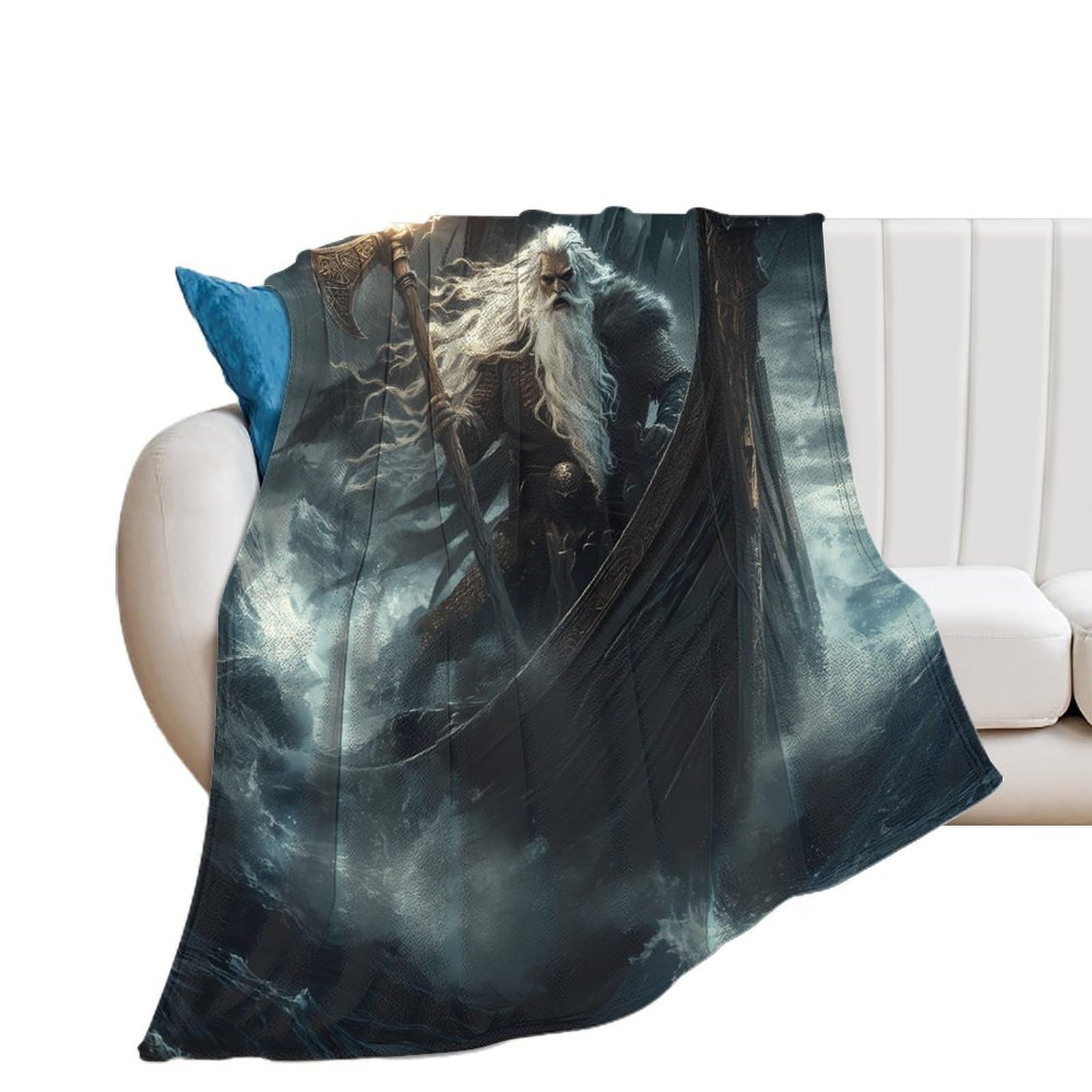 OUTBDNVFSA Wrath of Vikings Royal Throw Blanket Lightweight Summer Blankets for Bed Sofa Camping Travel
