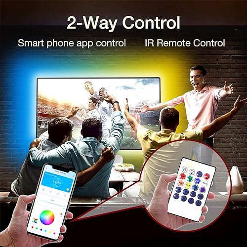 Miniatura 8 de DAYBETTER Luces LED para TV, retroiluminación LED de TV de 10 pies, luces LED de TV para luces de TV de 32 a 43 pulgadas detrás, tira de luces LED