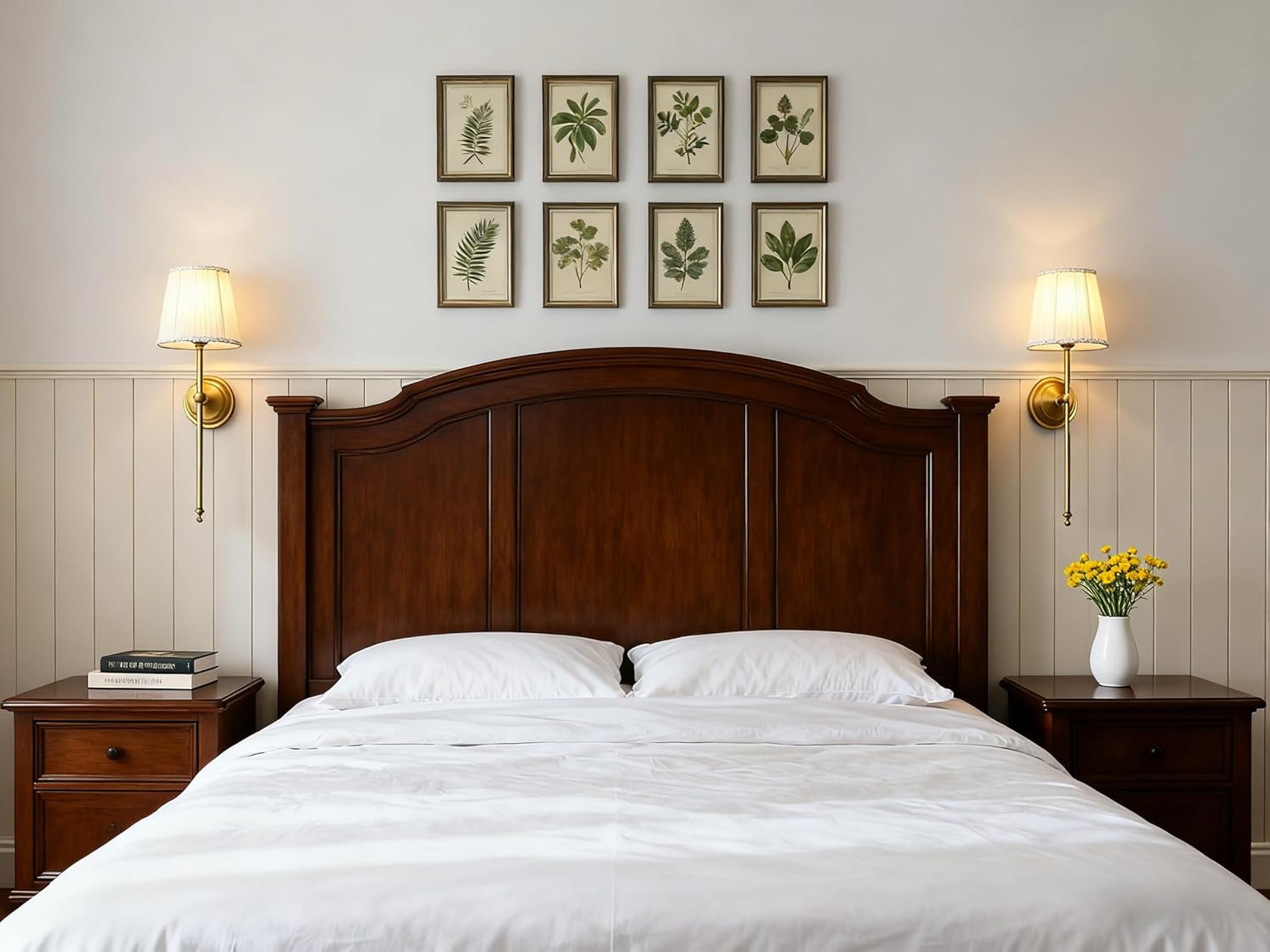 Phansthy Hardwired Brass Boho Wall Sconces Set of 2, Vintage Industrial Wall Lights 2 Pack, Vanity Light Wall Lamps with Lace Gauze Shade for Bedroom Living Room Hallway Decor (Antique + White Shade)