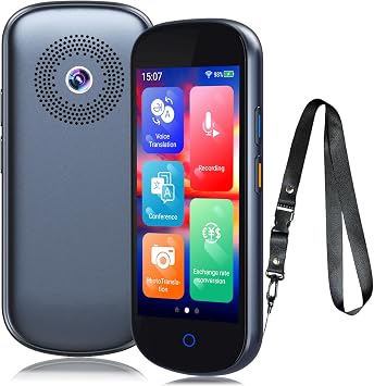 Language Translator Device No WiFi Needed Two-Way Voice Translation Device in 137 Languages & Accents 4" HD Portable Real Time Online/Offline/Photo/Text Translation for Travel BusinessGrey