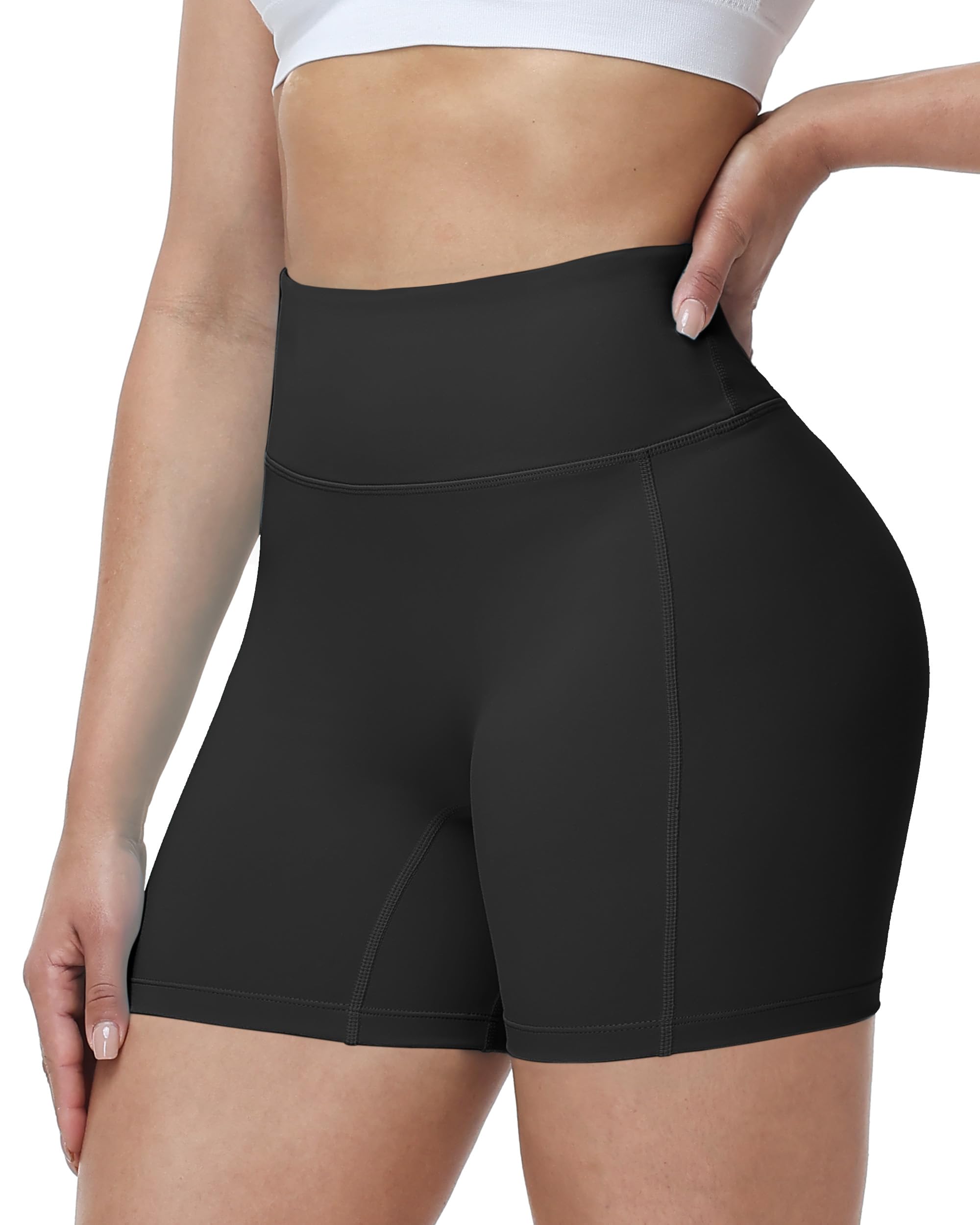 Roadbox Radlerhose Damen High Waist, Bauchweg Kurze Leggings für Kleid, Sport Shorts & Unterziehhose, Blickdicht & Kompression