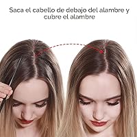 Vista 7 de SARLA - Extensiones de cabello con hilo invisible, con 3 clips, postizo sintético largo, ondulado, rizado, diadema ajustable transparente
