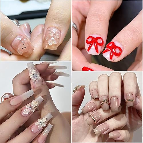 Miniatura 7 de Kit de gel para esculpir 3D transparente de 2 piezas, gel no pegajoso para tallar a mano con bolígrafo de silicona para uñas, flores 3D, diseño de