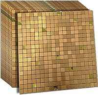 Vista 9 de XUANINY Azulejos de protección contra salpicaduras para cocina, baño, chimenea, mosaico de aluminio metálico autoadhesivo (12 x 12 pulgadas)