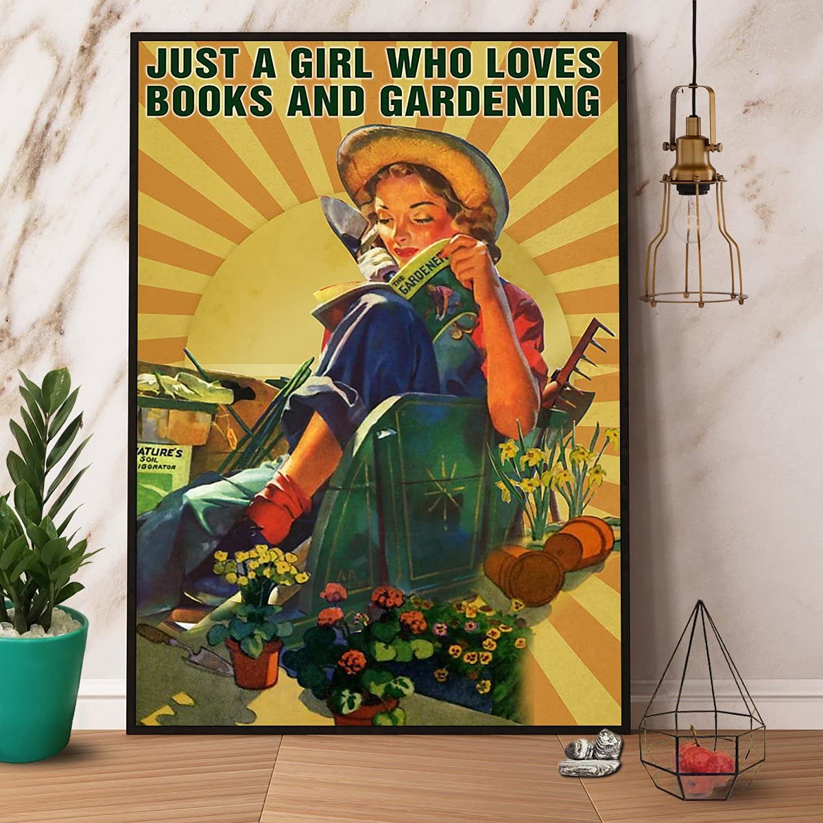 HOUVSSEN Tin Sign Skeleton and Gardening Don't Annoy Me Poster Wall Art Decoration Home Kitchen Wall Decoration 12x16inch
