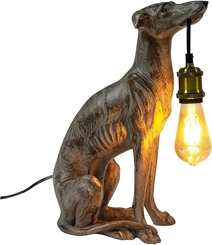 Miniatura 1 de Radiya Resin Carved Dog Table Lamp, Modern Animal Shaped Industrial Retro Desk Lamp, Suitable for Home Decoration Lighting Fixtures in Living Room
