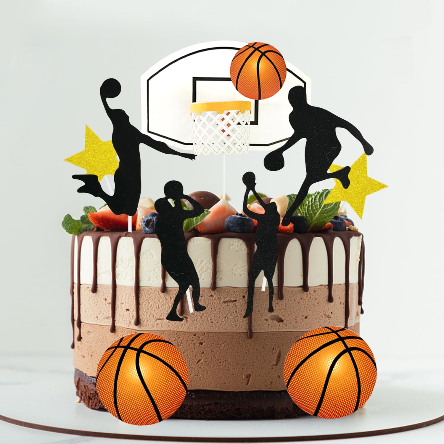 49 Pièces Deco Anniversaire Basket,Décoration Anniversaire Basket 8 Ans