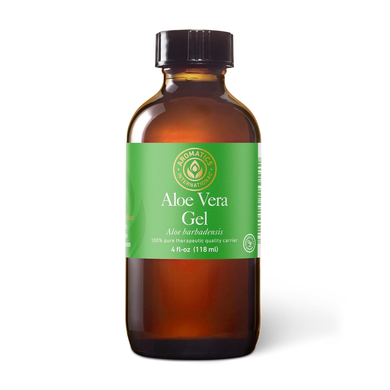 Aromatics International Aloe Vera Gel 16fl-oz – Organic Cold-Pressed, Pure Moisturizing Gel for Skin, Hydrating & Soothing, Natural Skincare Solution