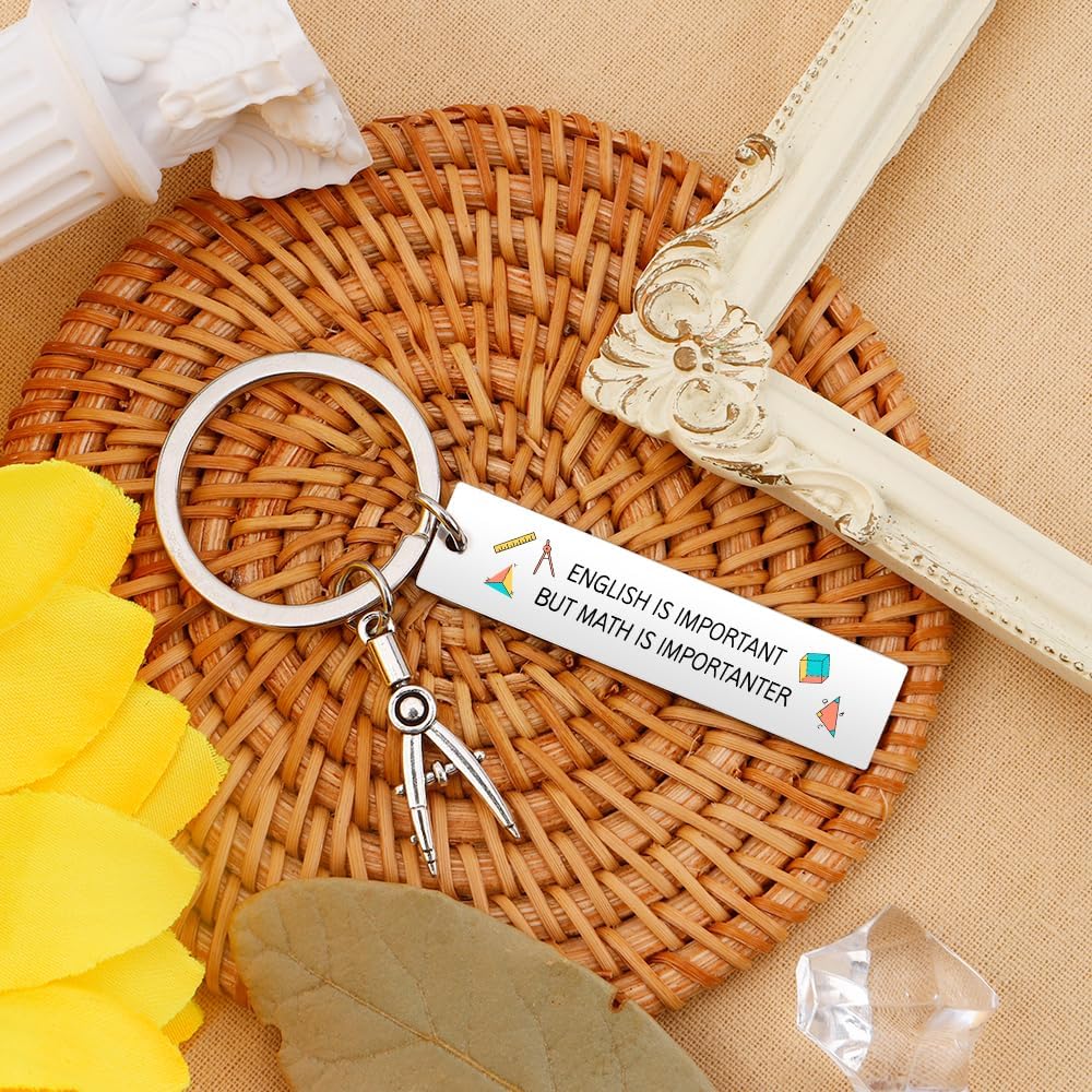 Funny Math Teacher Appreciation Gifts for Math Teacher Keychain Thank You Gifts Christmas Keyring Birthday Presents Valentines Day Teachers Gift Graduation End of Year Back to School Retirement Gift - Image 5