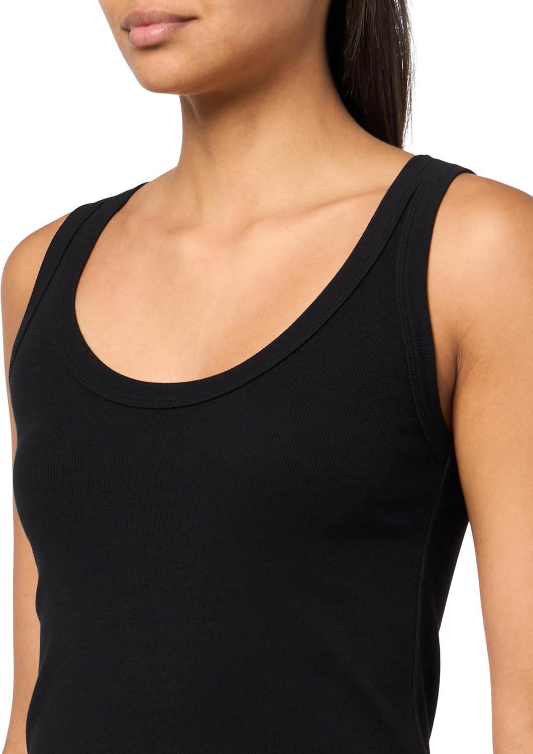 VELVET BY GRAHAM & SPENCER Women's Isla Rib & Poplin Mix Media Dress, Black, X-Small - Image 3