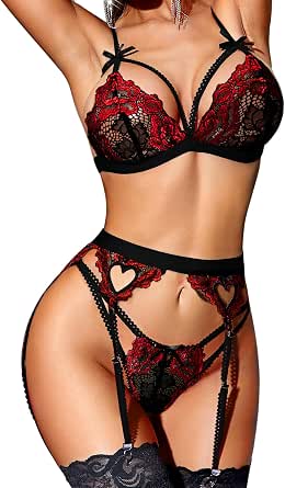 RSLOVE Women Lingerie Set with Garter Belt