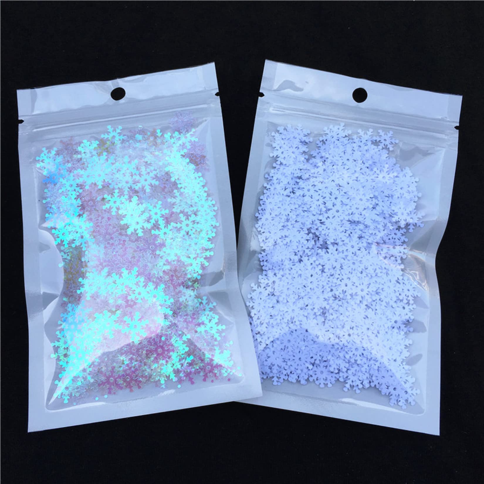 Lose Pailletten, Pailletten, 500 g/Packung, ultradünne mondförmige Pailletten for Nagelkunst, PET, bunte Pailletten, Pailletten, Hochzeit, Basteln, Dekoration, Konfetti
