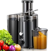 Vista 2 de QCen 500W Juicer Machine Metallic Black y Electric Citrus Juicer Exprimidor Paquete