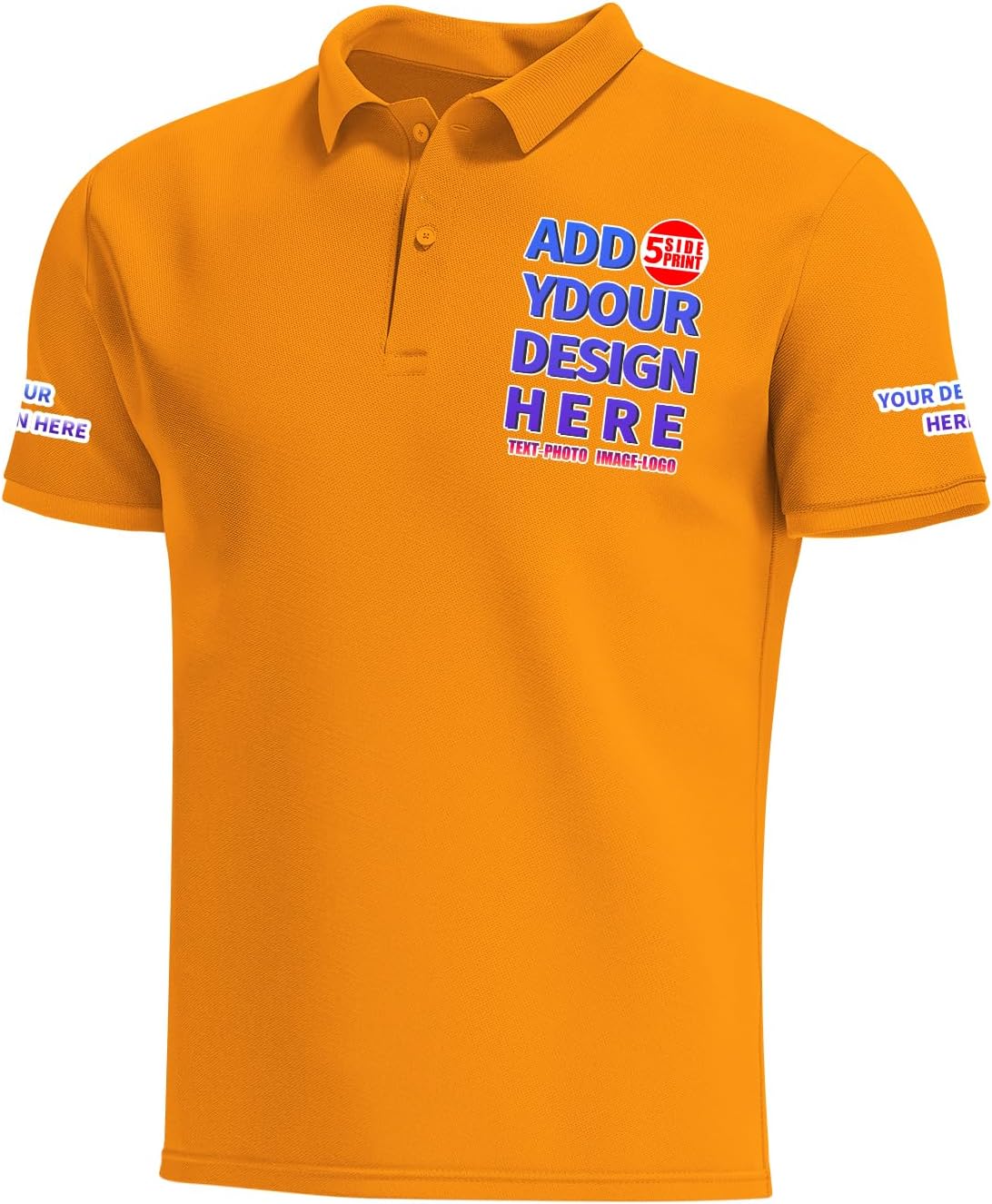 Custom Shirt for Men Customized Polo Golf Shirts Design Your Own Personalized Tee Print Embroidered Text Photo Logo
