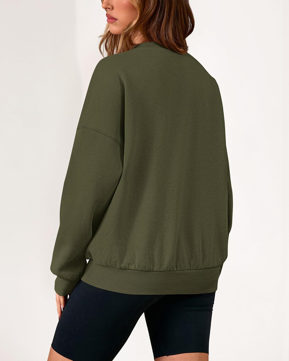 dowerme Oversized Sweatshirt for Women Casual Long Sleeve V Neck Comfy Fleece Pullover Tops Pockets Fall Outfits 2025 - Image 5