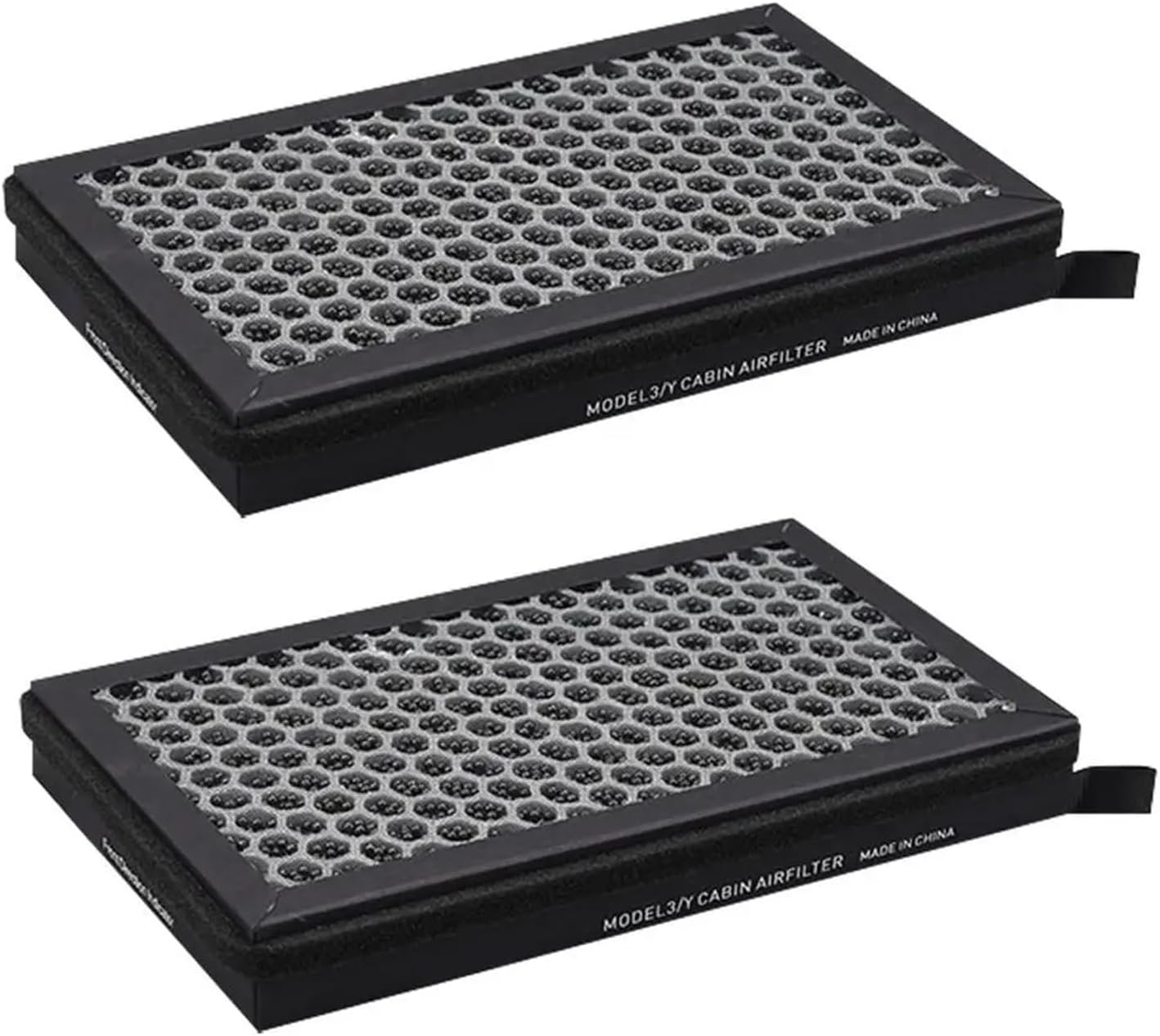 Compatible with Tesla Model 3Model Y HEPA Activated Carbon Air Filter Auto Air Conditioner Filter ElementReplacement Kit Cabin Air-Filters