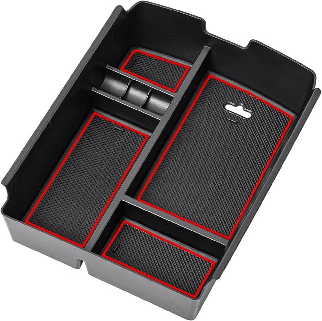 Center Console Organizer Tray Compatible Atlas Accessories 2018 2019 2020 2021 2022 2023 Armrest Storage Glove Box(Black Logo)