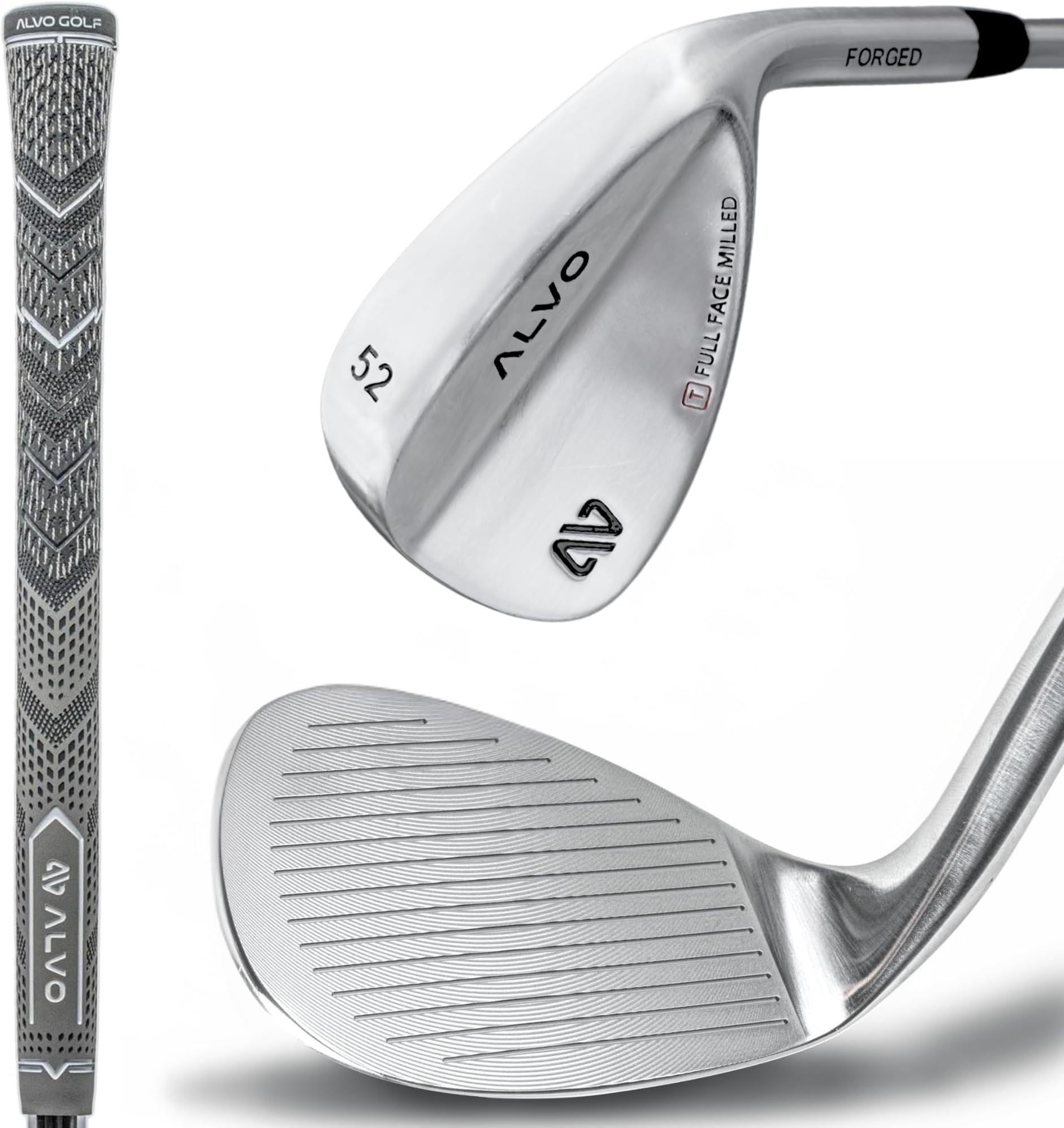 Premium Full Face Golf Wedges, Golf Wedge Set and Singles, 3 Wedges 52/56/60/70 Degree,Lob,Gap,Sand Golf Club for Men, Premium Grip, Right Hand, max Spin