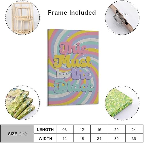 Miniatura 2 de This Must Be The Place Art Print, 90s Inspired Poster, Pop Art 90s Home Wall Decor, 90s Candy Color Wall Hanging, Y2k Retro Swirl Poster Poster