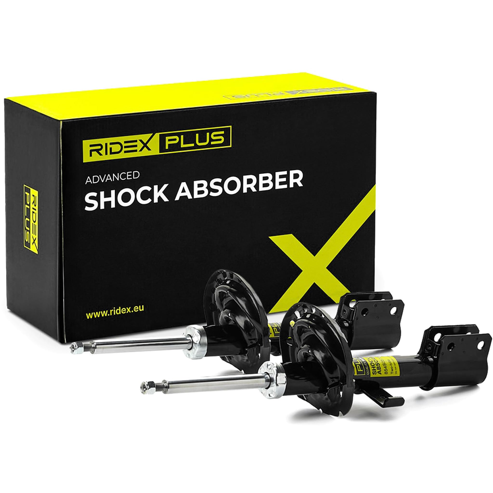 RIDEX PLUS 854S18998P 2x Amortisseur Avant Compatible avec RENAULT Clio 3 3/5 portes BR0/1, CR0/1