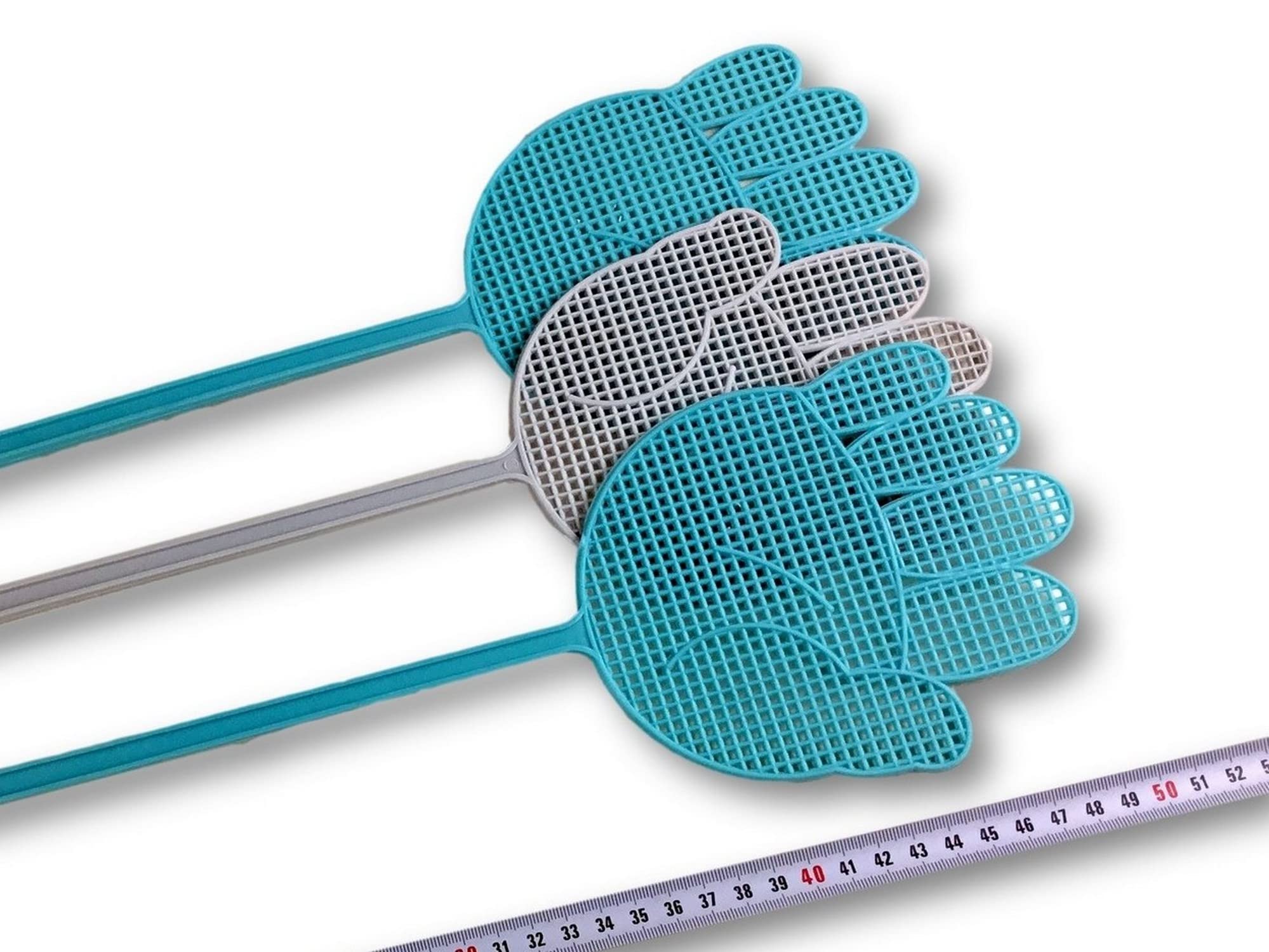 Kibros Lot 6 tapettes à Mouche Plastique polypropylène Bleu ou Gris