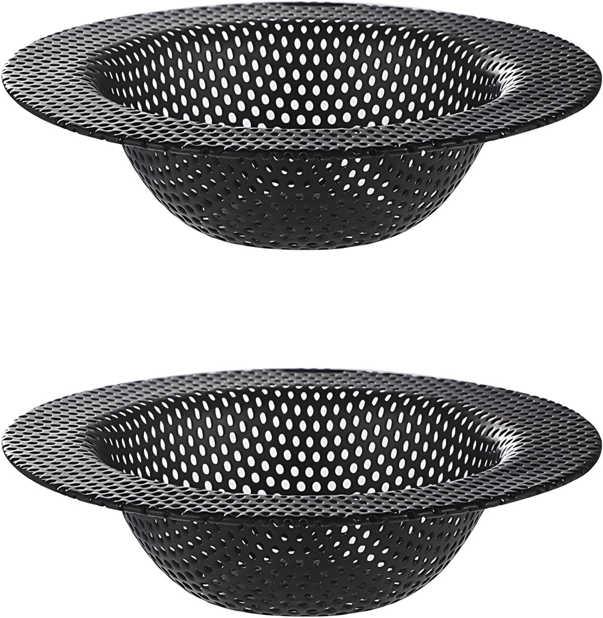Kitchen Sink Strainer, 2 Pcs Sink Strainer Mesh, Stainless Steel Sink Drain Strainer, Fine Mesh Kitchen Drain Strainer for Most Kitchen Sink Drain Basket, Black