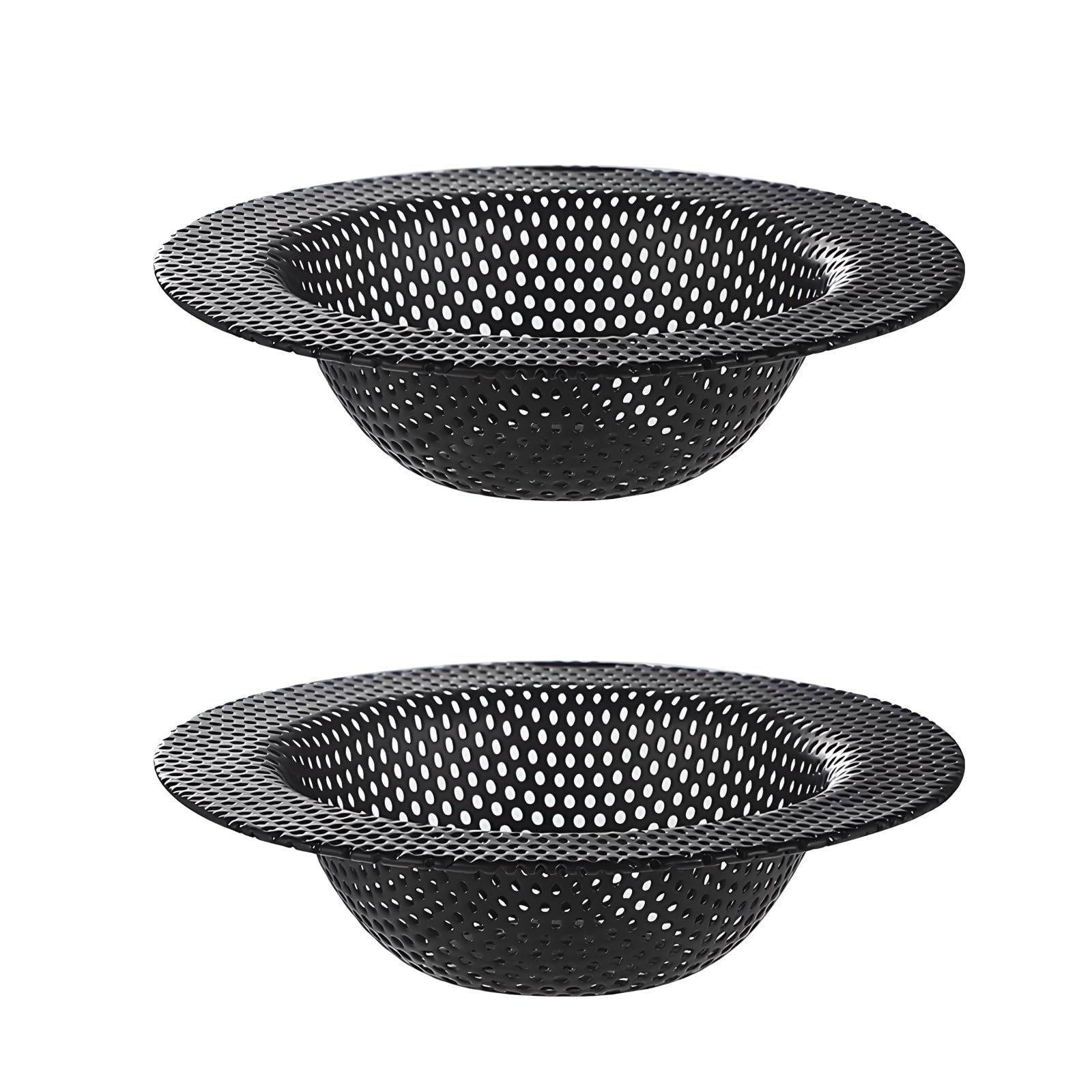 Kitchen Sink Strainer, 2 Pcs Sink Strainer Mesh, Stainless Steel Sink Drain Strainer, Fine Mesh Kitchen Drain Strainer for Most Kitchen Sink Drain Basket, Black