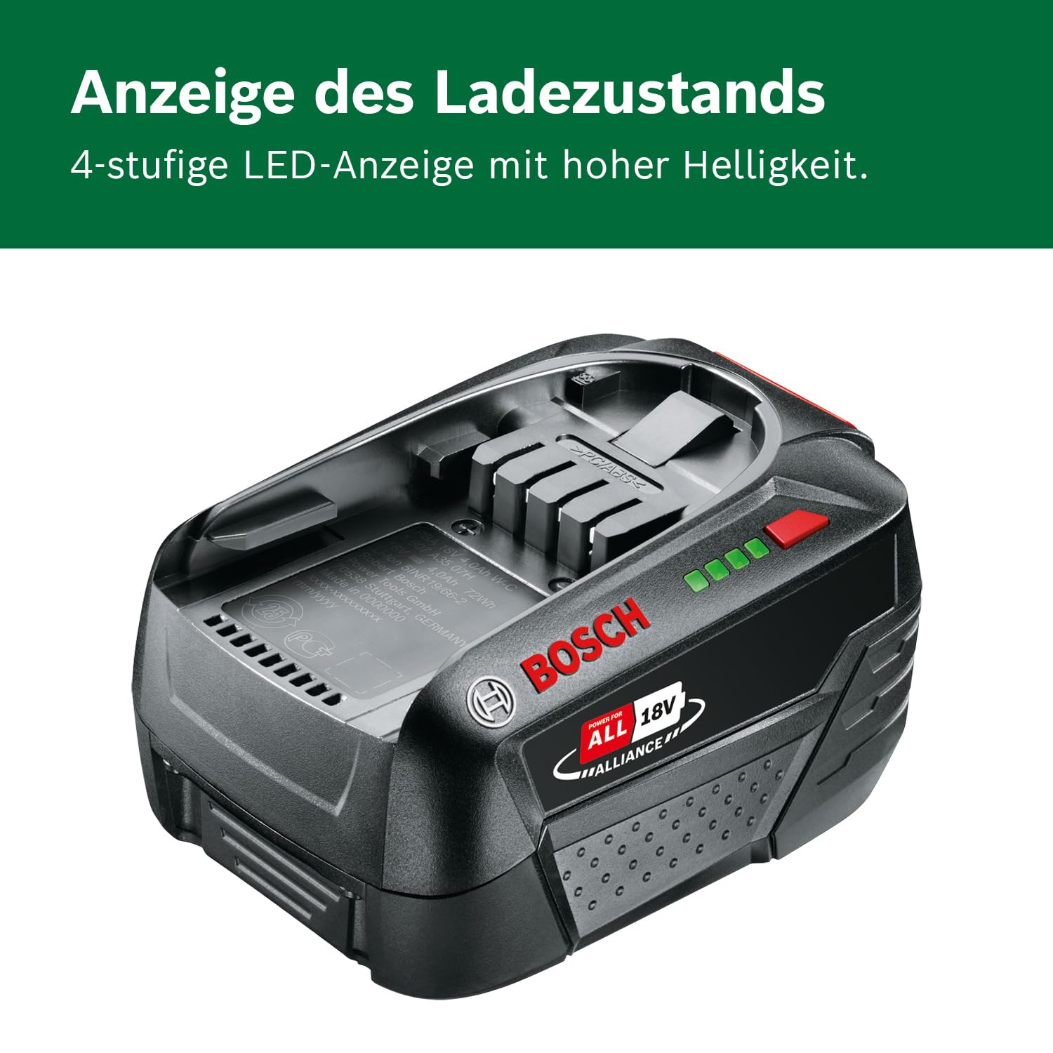 Bosch Akku Pack PBA 18V 4.0Ah W-C 18 Volt System Batterie im Karton