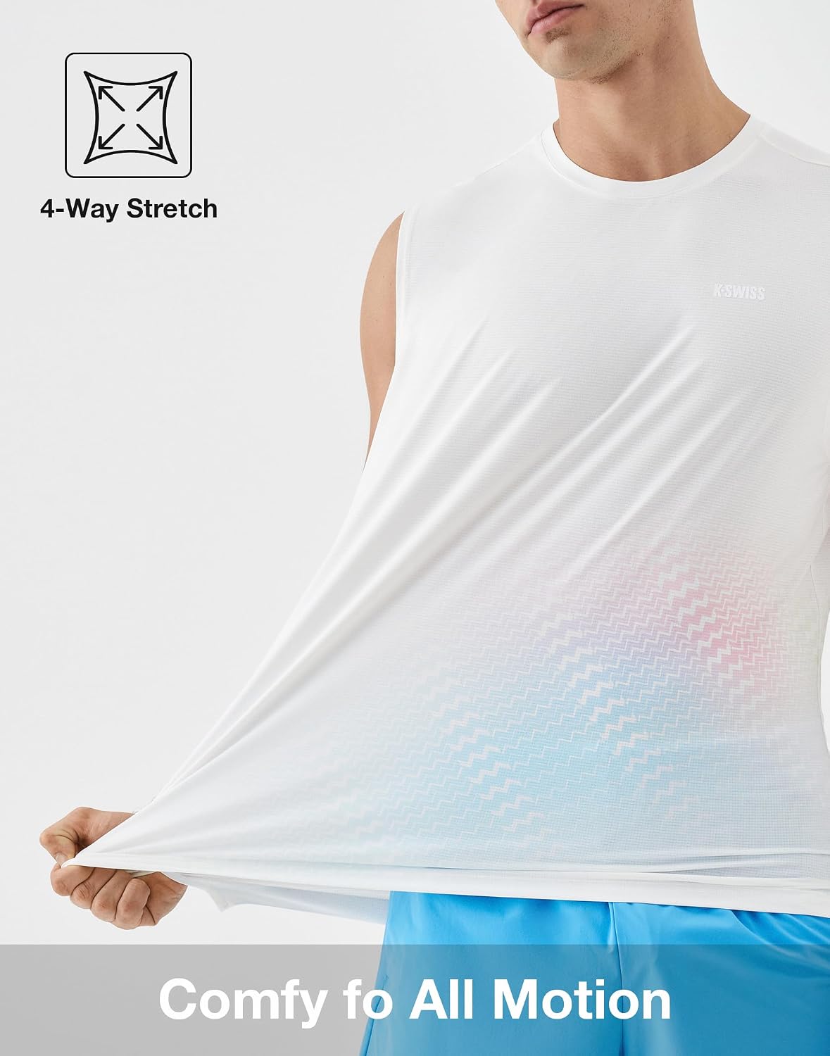 K-Swiss Mens Workout Tank Top - DryAero Performance Sleeveless Running Shirts Quick Dry for Tennis Athletic Gym