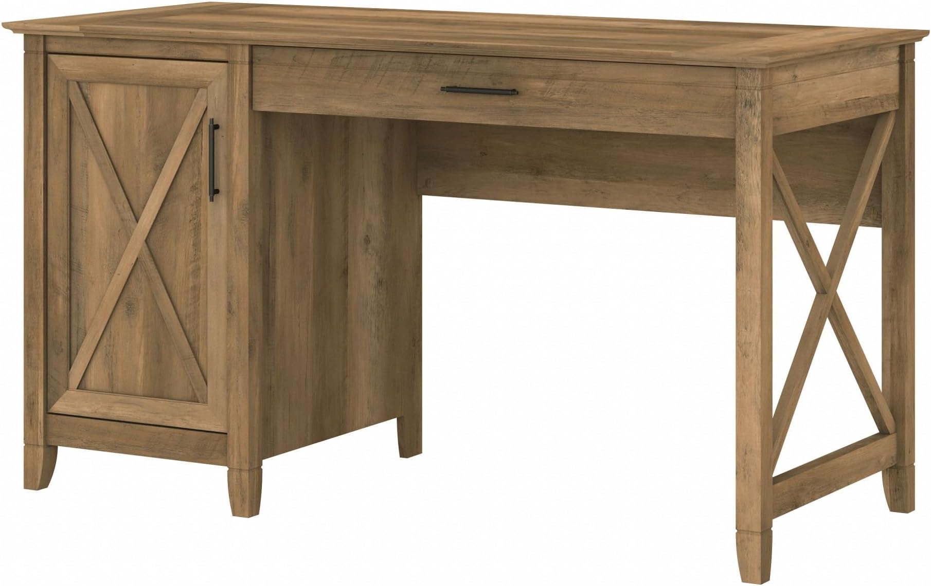 Bush Home Key West Computer Desk with Storage | Farmhouse PC Table for Home Office in Reclaimed Pine | 54W x 24D