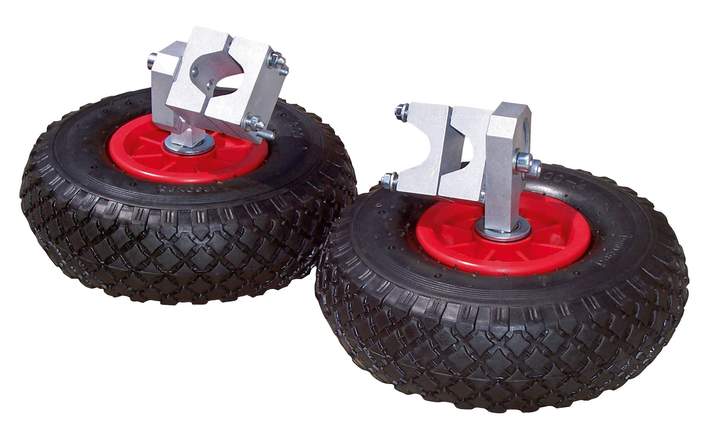 Kerbl 2X Ruedas de Apoyo para Carretilla, Juego de 2, Ruedas adicionales, Ruedas para Carretilla, Negro, PU, Ø25cm, para Agricultores, jardineros Aficionados, Montaje sin taladrar