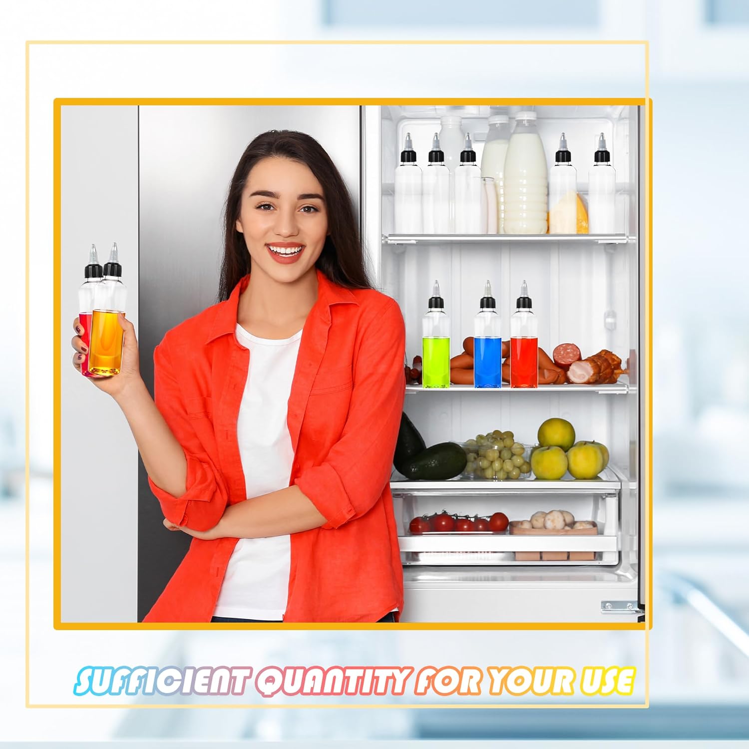 60 Pack 4oz Plastic Squeeze Bottles Clear Dispensing Bottles with Twist Top Caps Empty Squeeze Dropper Bottle for Crafts Sauces Oil Kitchen Condiment Squirt Cookie Decorating